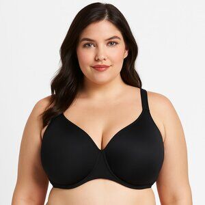 Cacique Cooling Minimizer Bra - Black Underwire Unlined 50DDD